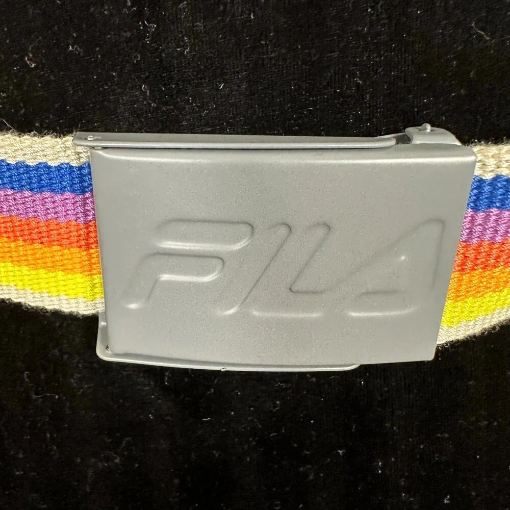 Fila Rainbow Buckle Canvas Belt One Size